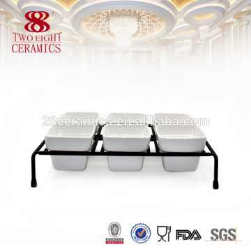 Porcelain restaurant serving dishes square ceramic chafing dish